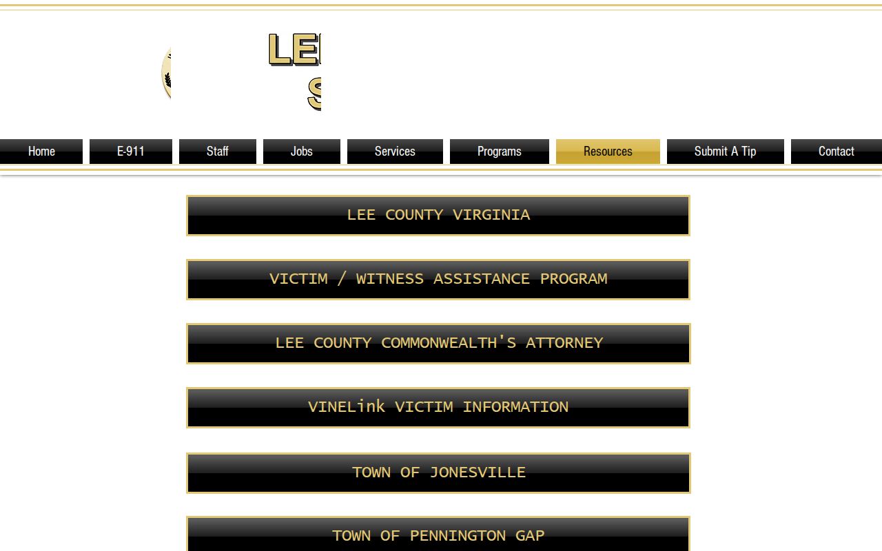 Lee County active warrant records, sheriff office resource links