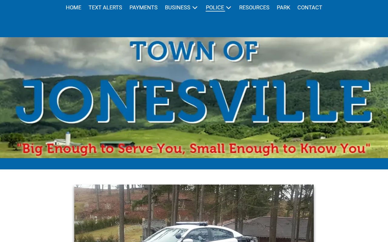 Lee County municipal warrant records, Jonesville Police public contact page
