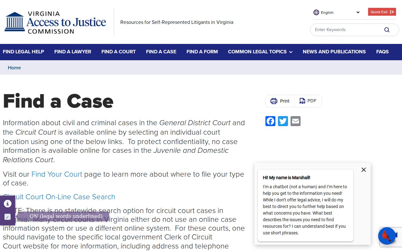 Lee County warrant records, Virginia court case search explanation
